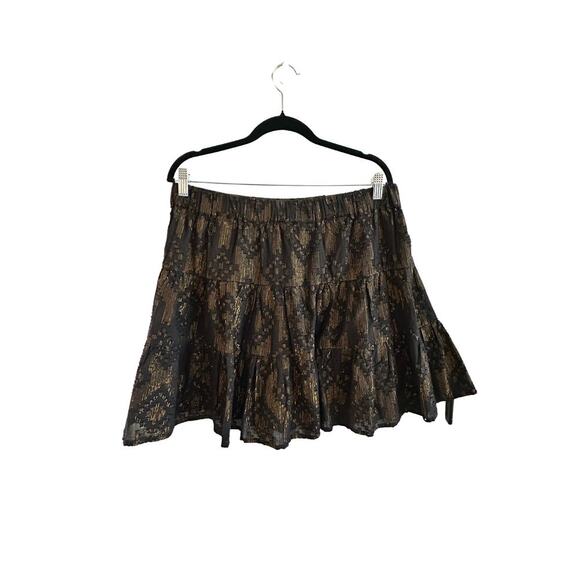 Roller Rabbit Lurex Ashton Skirt – Black & Gold Glam | Size L - Picture 6 of 8